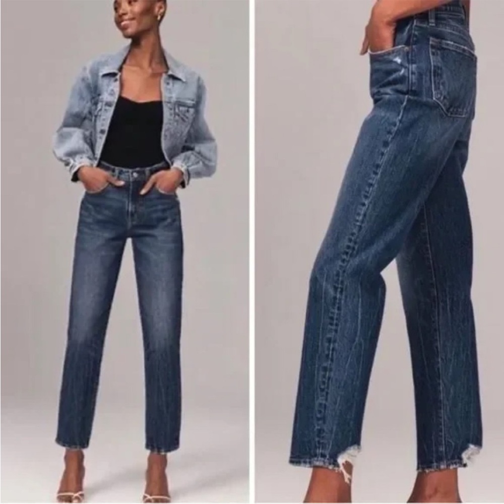 Abercrombie & Fitch Dark Blue Boyfriend Jeans